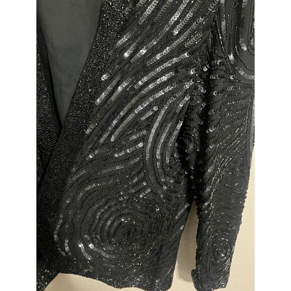 Vintage Leslie Fay Evenings Beaded Silk Jacket Medium - Picture 8 of 9